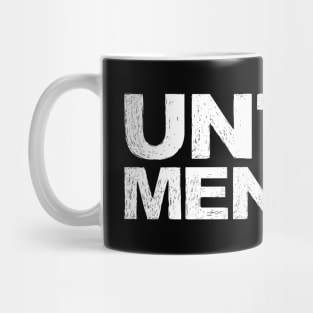 Untermensch 2A - Word typography quote meme funny gift merch grungy black white tshirt Mug